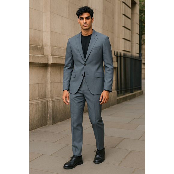 NWT Alain Dupetit Medium Grey Two Button Suit - Picture 1 of 7